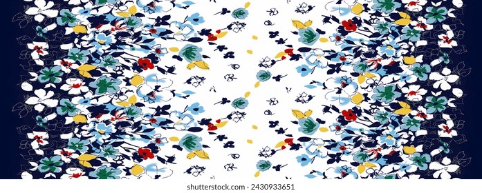 digital silk scarf textile pattern design
