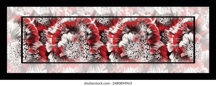 digital silk scarf textile pattern design