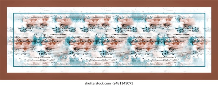 digital silk scarf textile pattern design