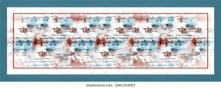 digital silk scarf textile pattern design