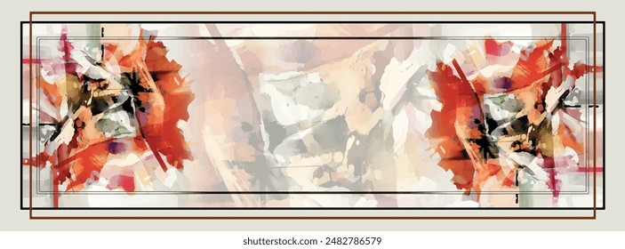 digital silk scarf textile pattern design