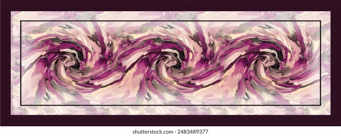 digital silk scarf textile pattern design