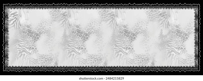 digital silk scarf textile pattern design