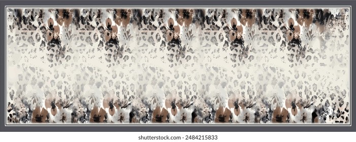 digital silk scarf textile pattern design