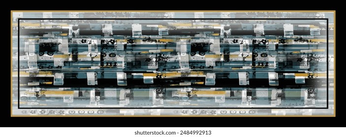 digital silk scarf textile pattern design