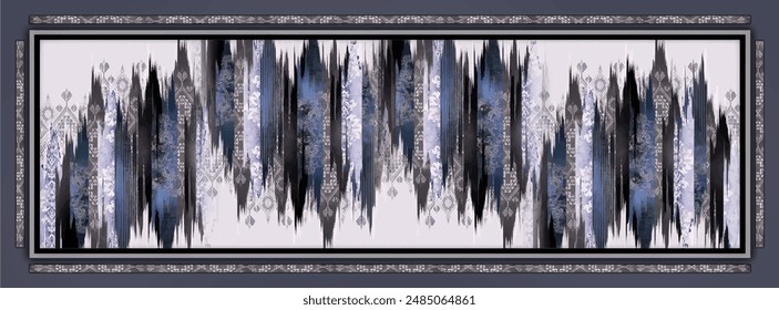 digital silk scarf textile pattern design