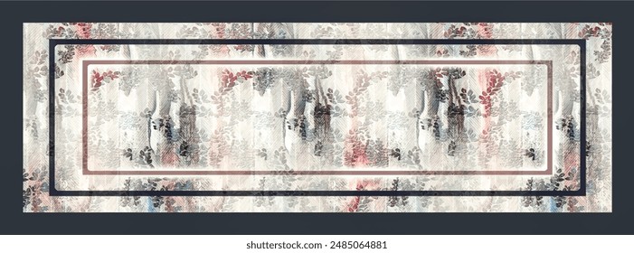 digital silk scarf textile pattern design