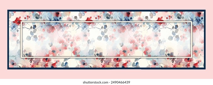 digital silk scarf textile pattern design