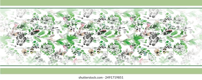 digital silk scarf textile pattern design