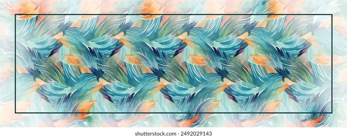 digital silk scarf textile pattern design