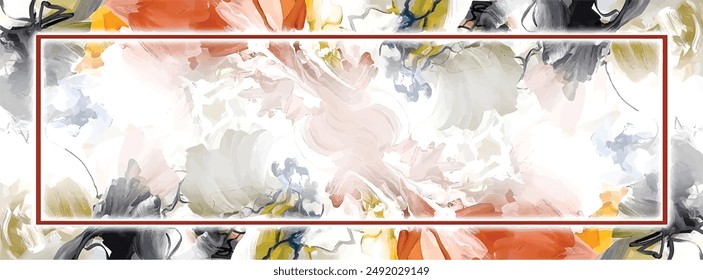 digital silk scarf textile pattern design