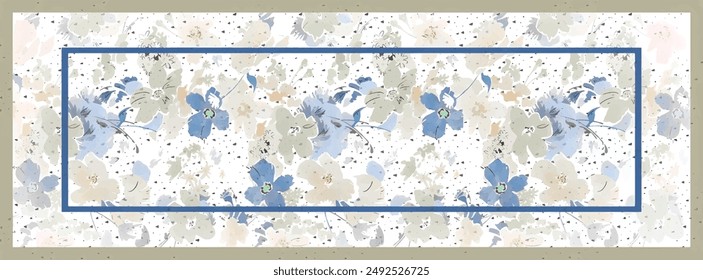 digital silk scarf textile pattern design