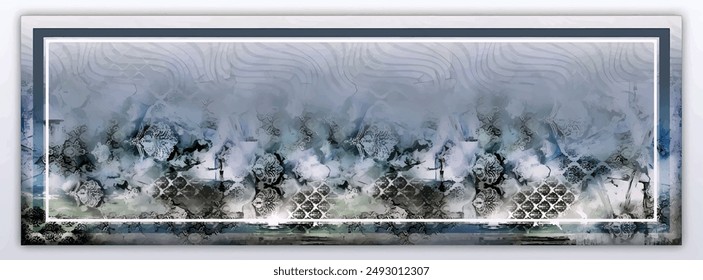 digital silk scarf textile pattern design