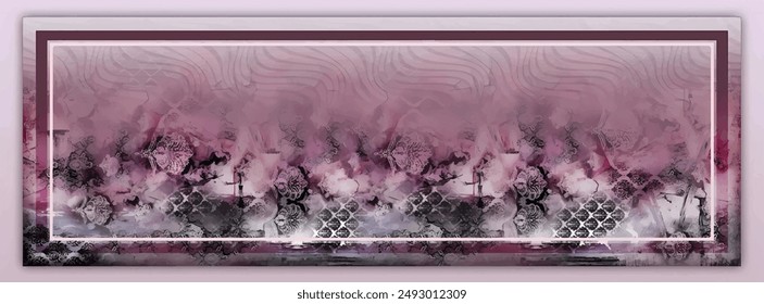digital silk scarf textile pattern design