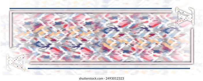 digital silk scarf textile pattern design