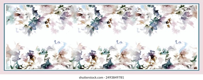 digital silk scarf textile pattern design