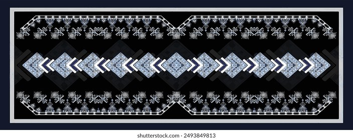 digital silk scarf textile pattern design