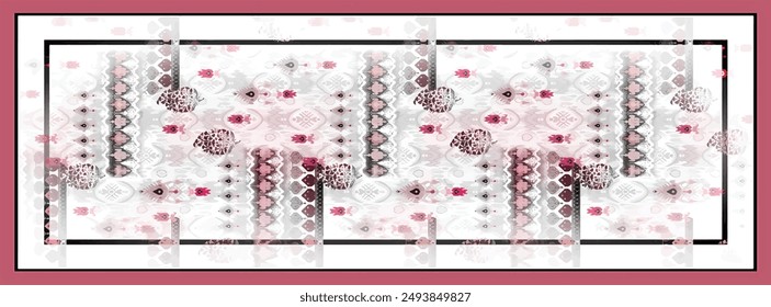 digital silk scarf textile pattern design