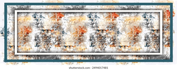 digital silk scarf textile pattern design