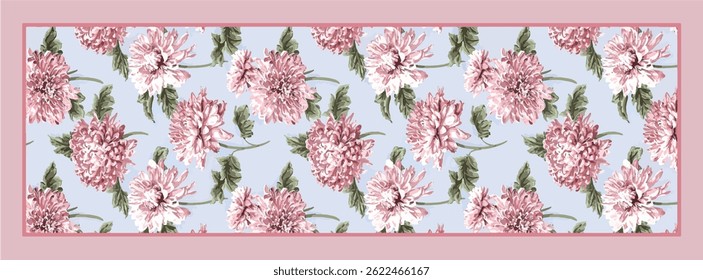  design de padrão têxtil de lenço de seda digital