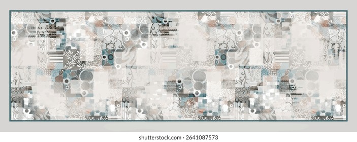  digital silk scarf textile pattern design