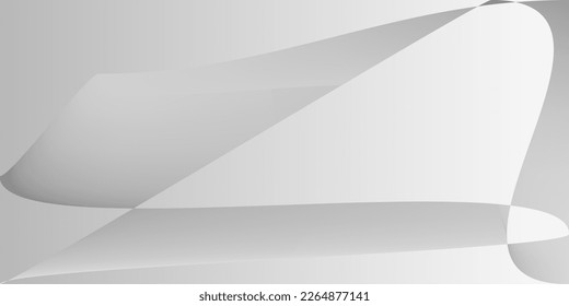 Digital Silver Alluminium Fluid Horizontal Lines. Grey Layers Modern Gray Gradient Mesh. Minimal Technology Monochromatic Shape Original Background. Futuristic Metallic Smooth Dynamic Illustration.