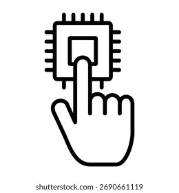 Conceito de ilustração de vetor de ícone simples digital