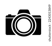 Digital Single Lens Reflex DSLR Camera Icon Symbol. Editable EPS 10 vector graphic