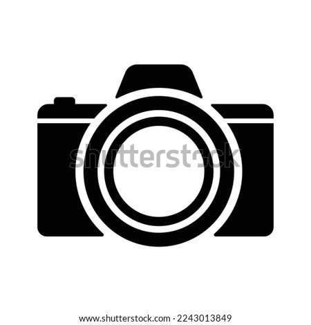 Digital Single Lens Reflex DSLR Camera Icon Symbol. Editable EPS 10 vector graphic