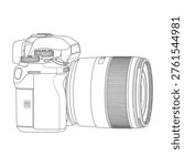 A digital single-lens reflex camera with a large lens