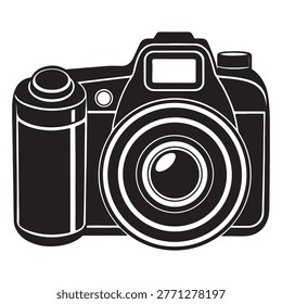 Digital singlelens reflex camera with large lens and viewfinder electronic device for photography
