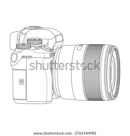 A digital single-lens reflex camera with a large lens