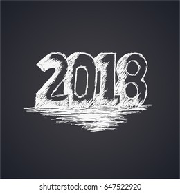 digital sketch of 2018 background letter