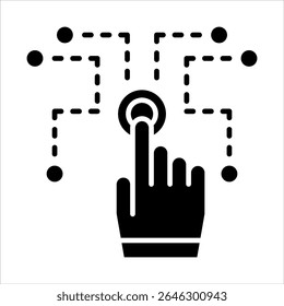 digital skills glyph icon vector illustration
