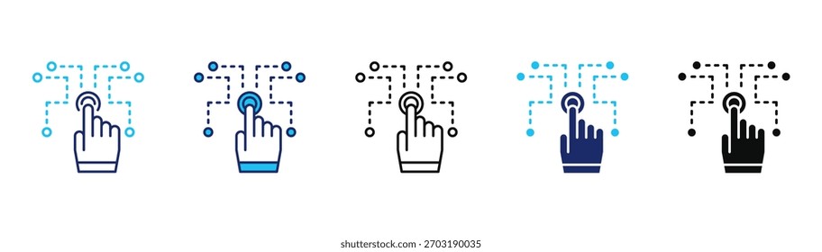 Paquete de iconos de habilidades digitales en varios estilos