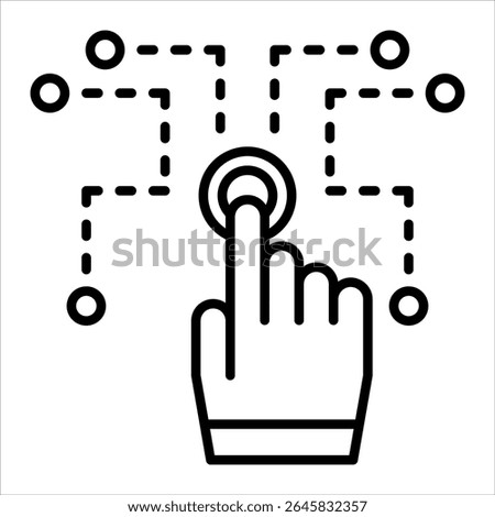 digital skills outline icon vector illustration