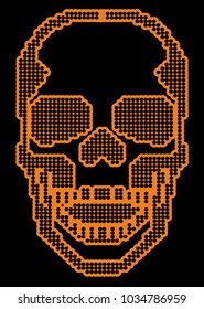 Digital skull, design t shirts
