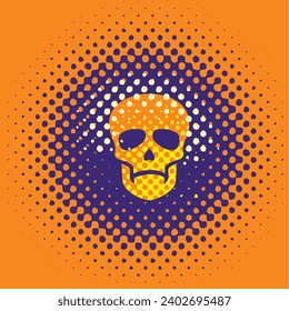 Digital skull, grunge vintage design t shirts
