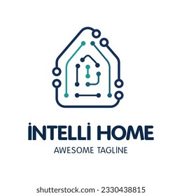 Cámara inteligente digital - ilustración del concepto de la plantilla del logotipo vectorial. Signo creativo de tecnología moderna. Elemento de diseño.