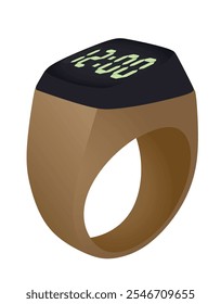 Anillo inteligente digital. Ilustración vectorial