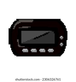 vector retro de arte de píxeles de juego digital inteligente termostato. termostato inteligente digital bit. ilustración vintage antigua