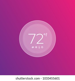 digital smart thermostat vector illustration