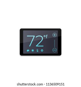 Digital Smart Thermostat Vector Illustration