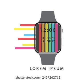 Digital Smart Watch Logo, Icon Design Stock Vectors - Illustrations of logo. Property Smart Watch Logo, Icon Design Premium Vectors.  Wrist watch vector graphic element. men's clock watch logo design.