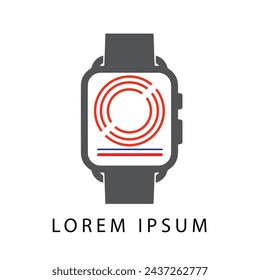 Logo Digital Smart Watch, Diseño de iconos Vectores de stock - Ilustraciones de logotipo. Propiedad Smart Watch Logo, Icono Diseño Vectores Premium.  Elemento gráfico del vector del reloj de pulsera. diseño del logotipo del reloj de los hombres.