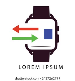 Logo Digital Smart Watch, Diseño de iconos Vectores de stock - Ilustraciones de logotipo. Propiedad Smart Watch Logo, Icono Diseño Vectores Premium.  Elemento gráfico del vector del reloj de pulsera. diseño del logotipo del reloj de los hombres.