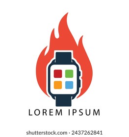 Digital Smart Watch Logo, Icon Design Stock Vectors - Illustrations of logo. Property Smart Watch Logo, Icon Design Premium Vectors.  Wrist watch vector graphic element. men's clock watch logo design.