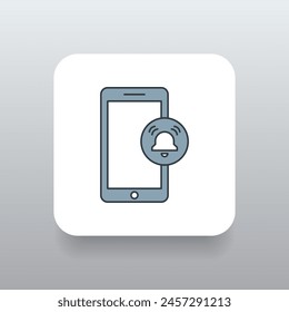 digital smartphone technology ringing icon concept
