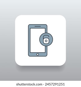 tecnología de smartphone digital desbloqueado concepto de icono