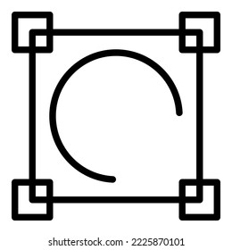 Digital snapshot icon outline vector. Mobile cell. App photo